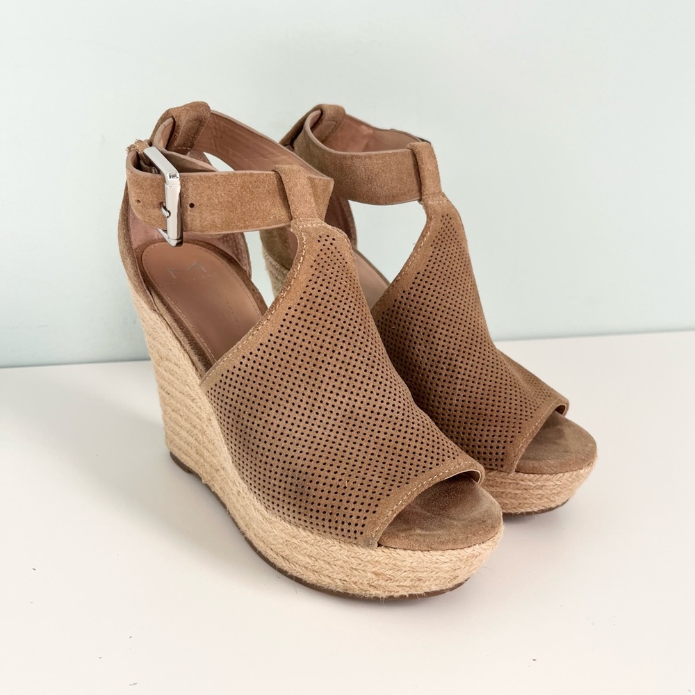 Marc Fisher Tan Wedge Sandals